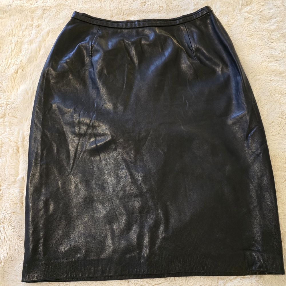 Vintage leather skirt